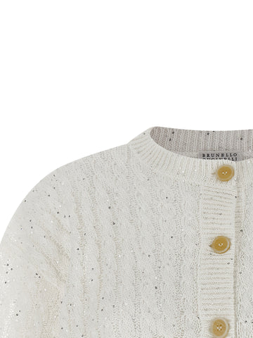 White Linen Cardigan