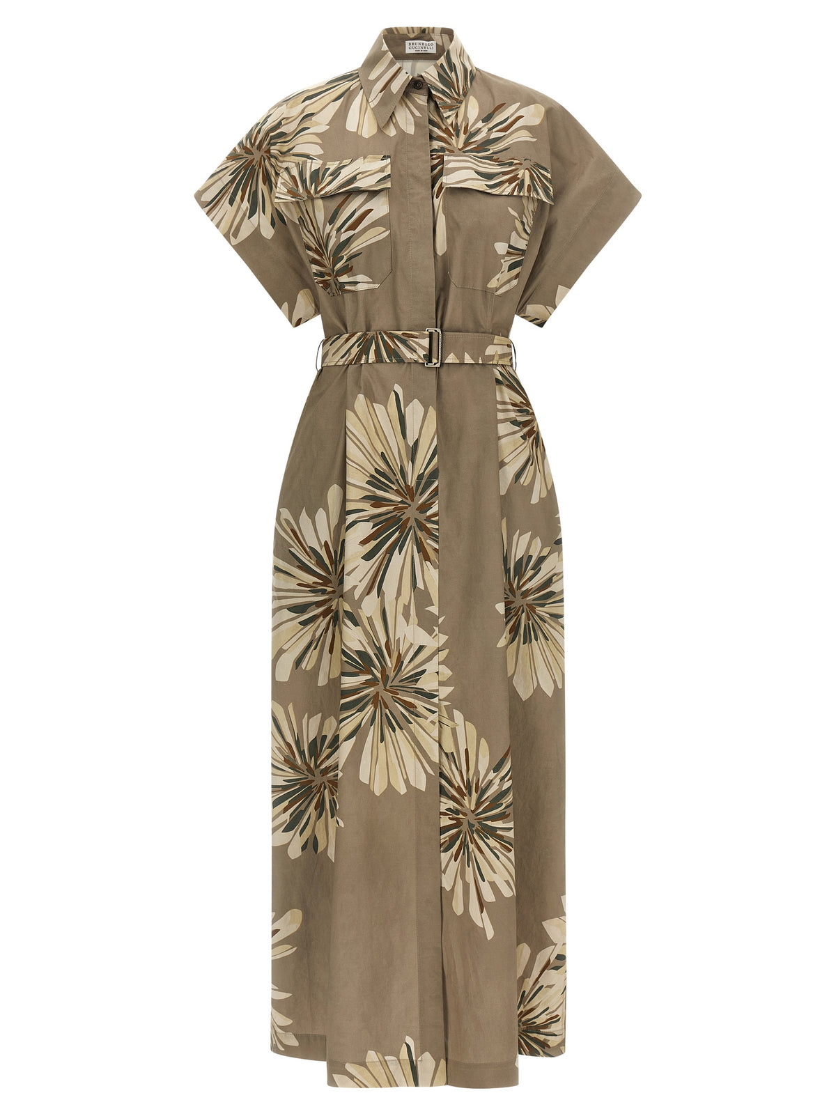 Bicolor Cotton Long Dress