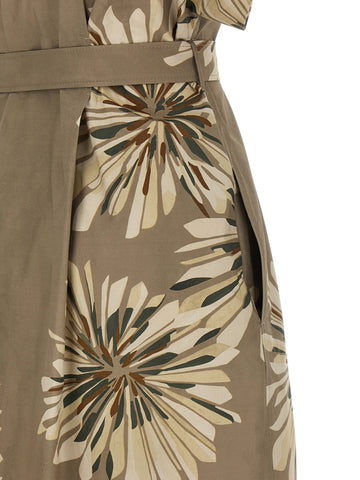 Bicolor Cotton Long Dress