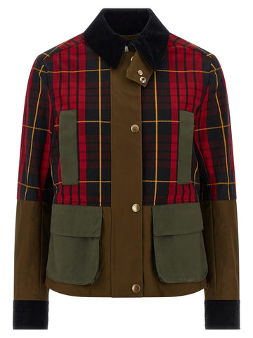 Multicolor Cotton Full-Length Jacket