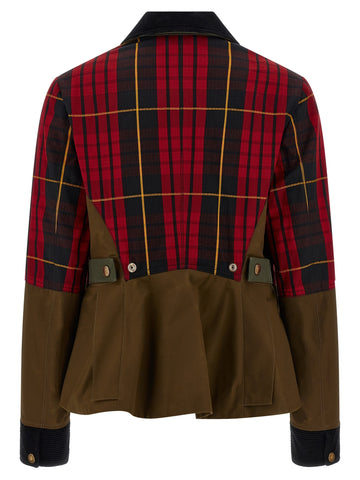 Multicolor Cotton Full-Length Jacket