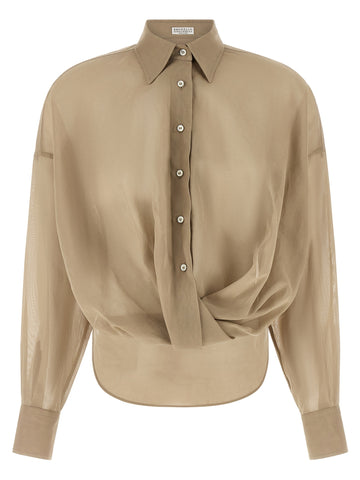 Beige Cotton Blouse