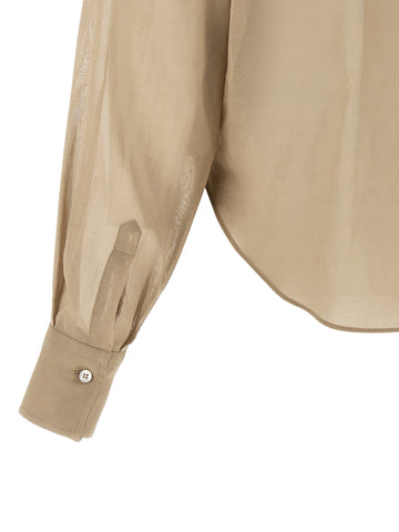 Beige Cotton Blouse