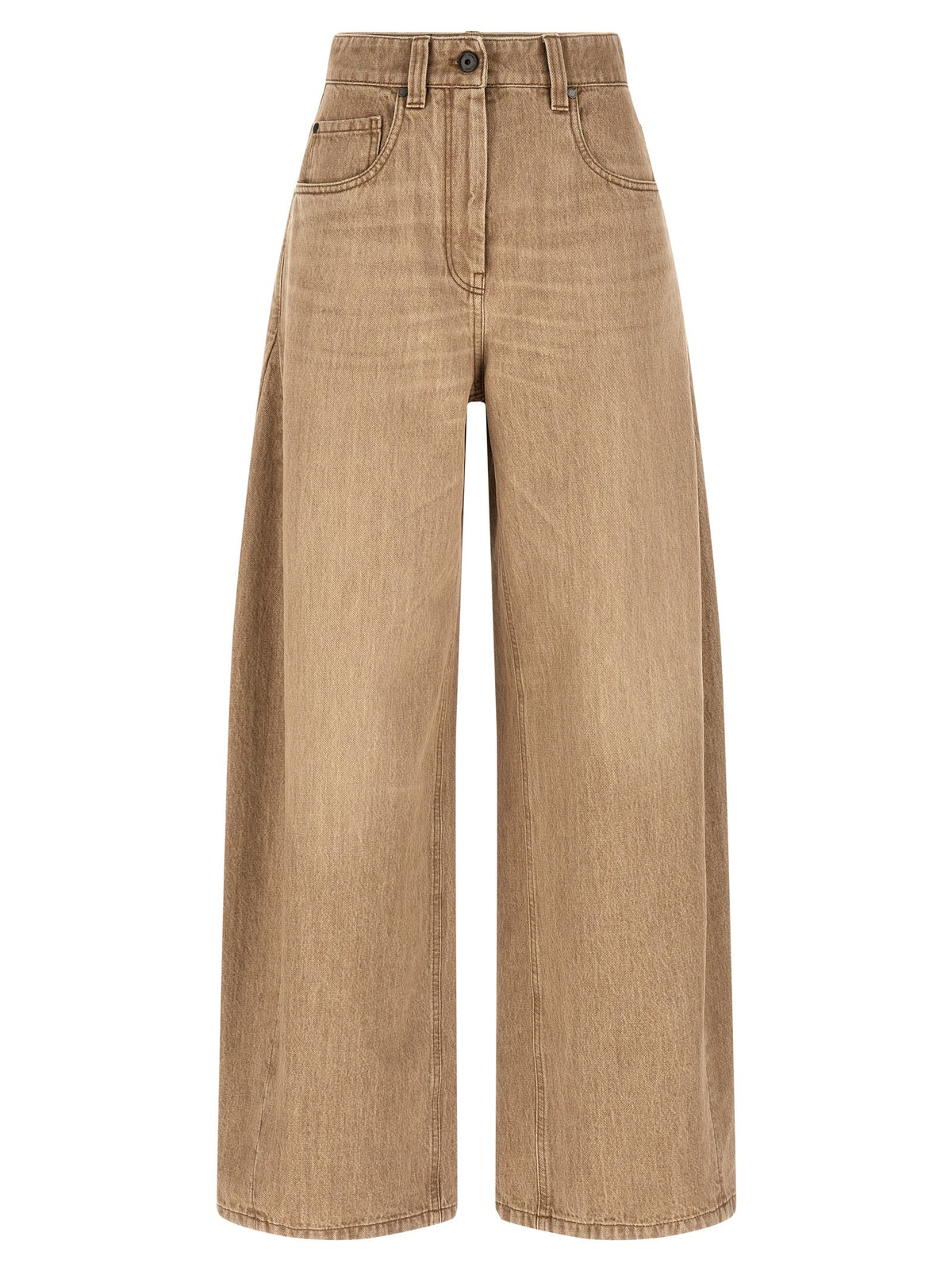 Beige Cotton Jeans Denim