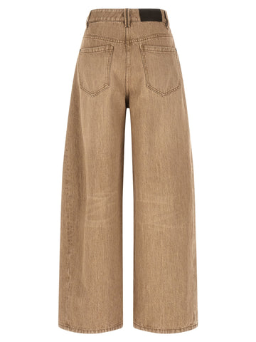 Beige Cotton Jeans Denim