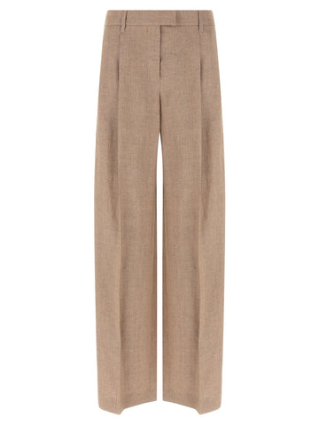 Multicolor Linen Flared Pants
