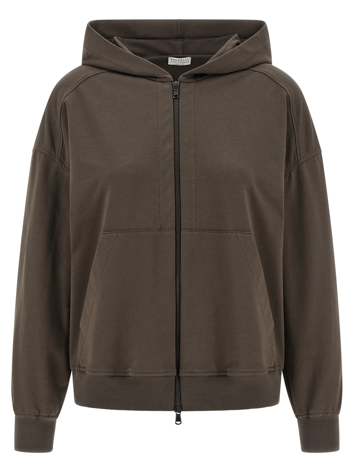Brown Cotton Hoodie