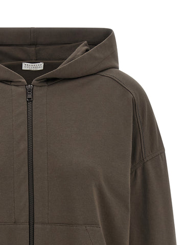 Brown Cotton Hoodie