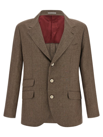 Brown Linen Blazer