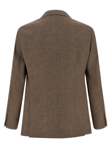 Brown Linen Blazer