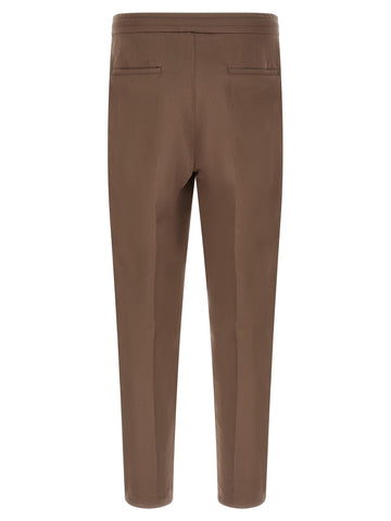 Brown Linen Casual Pants