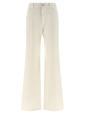 White Cotton Relaxed Fit Jeans