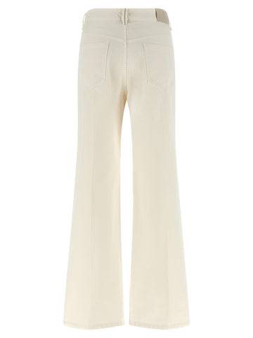 White Cotton Relaxed Fit Jeans