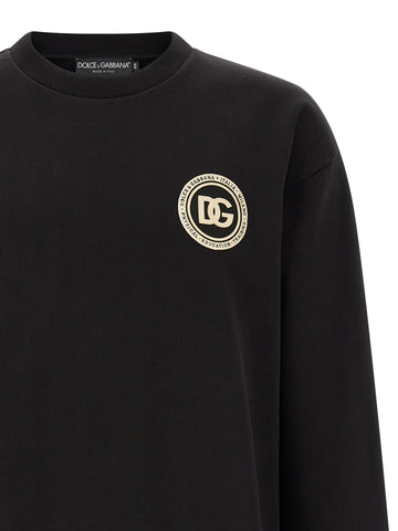 Black Cotton Sweatshirt
