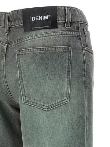 Gray Cotton Jeans Denim