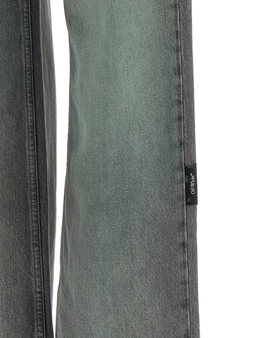 Gray Cotton Jeans Denim
