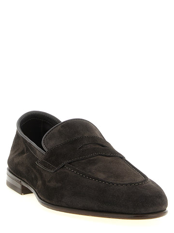 Brown Calfskin Slip-On Loafers