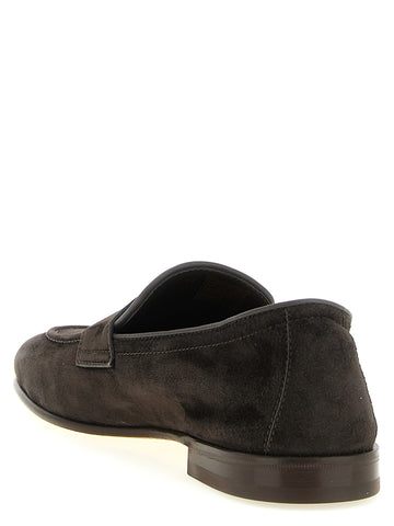 Brown Calfskin Slip-On Loafers