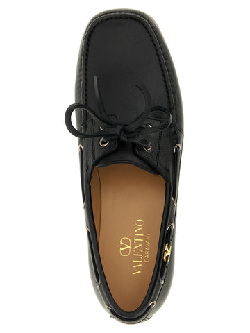 Black Buffalo Leather Slip-On Loafers