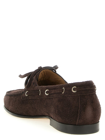 Brown Cowhide Slip-On Loafers
