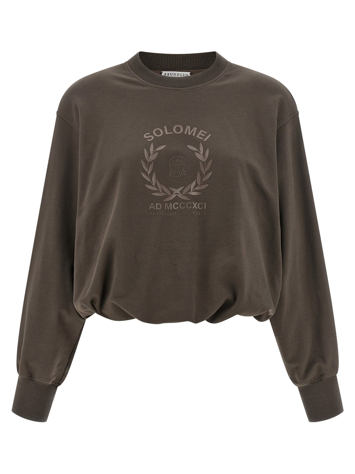 Brown Cotton Sweatshirt
