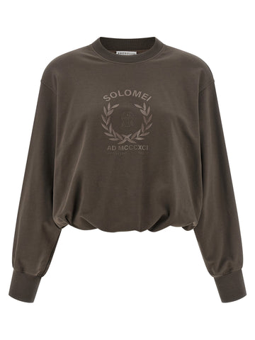 Brown Cotton Sweatshirt