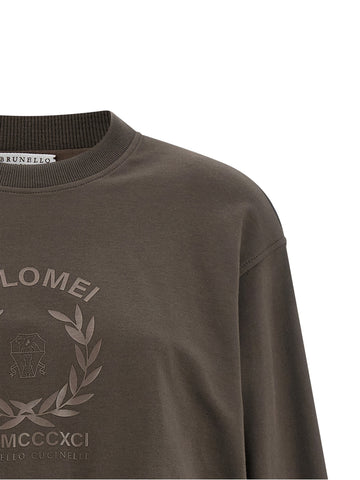 Brown Cotton Sweatshirt
