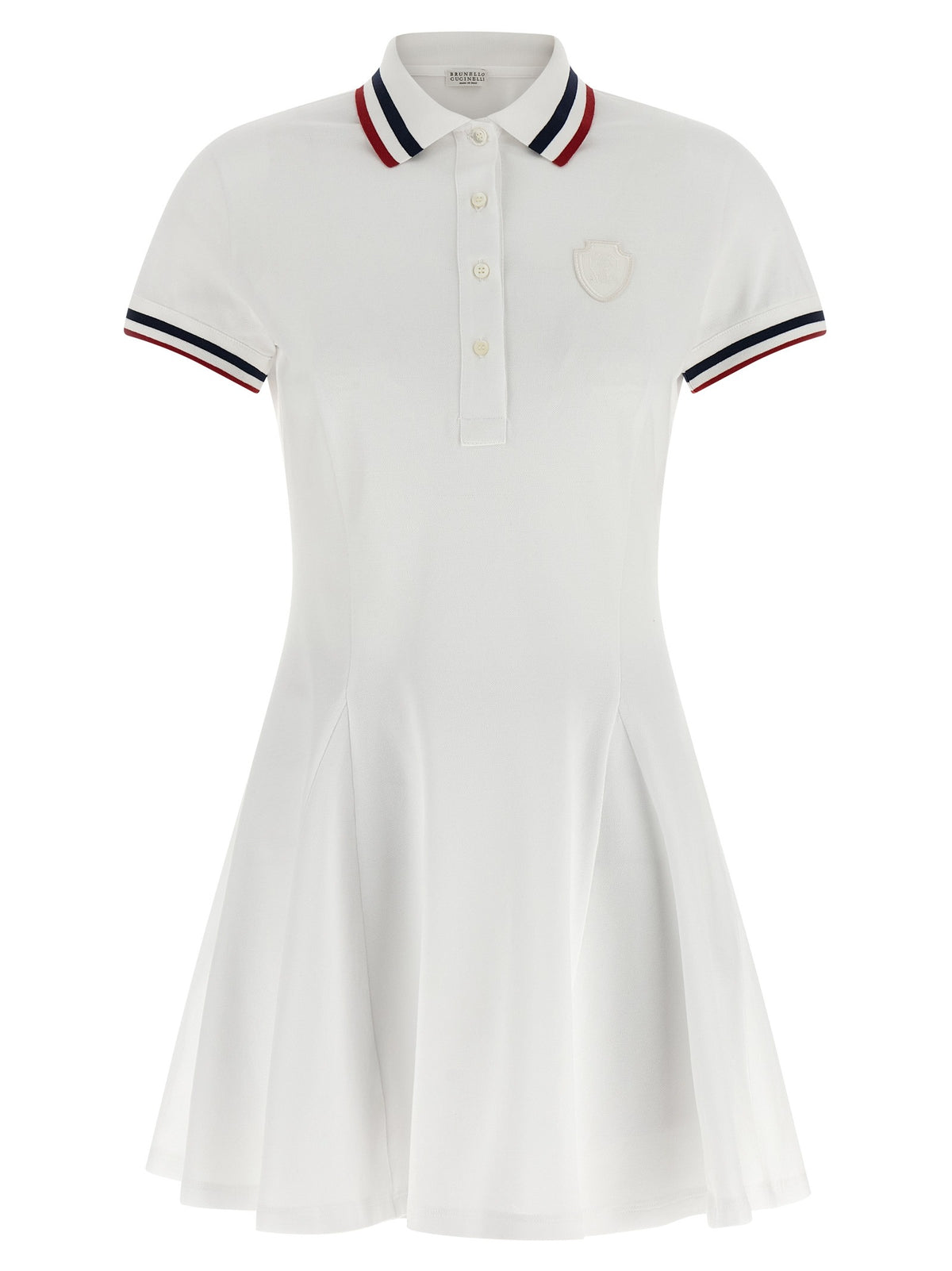 White Cotton Short Dress