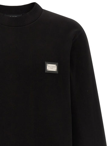 Black Cotton Sweatshirt