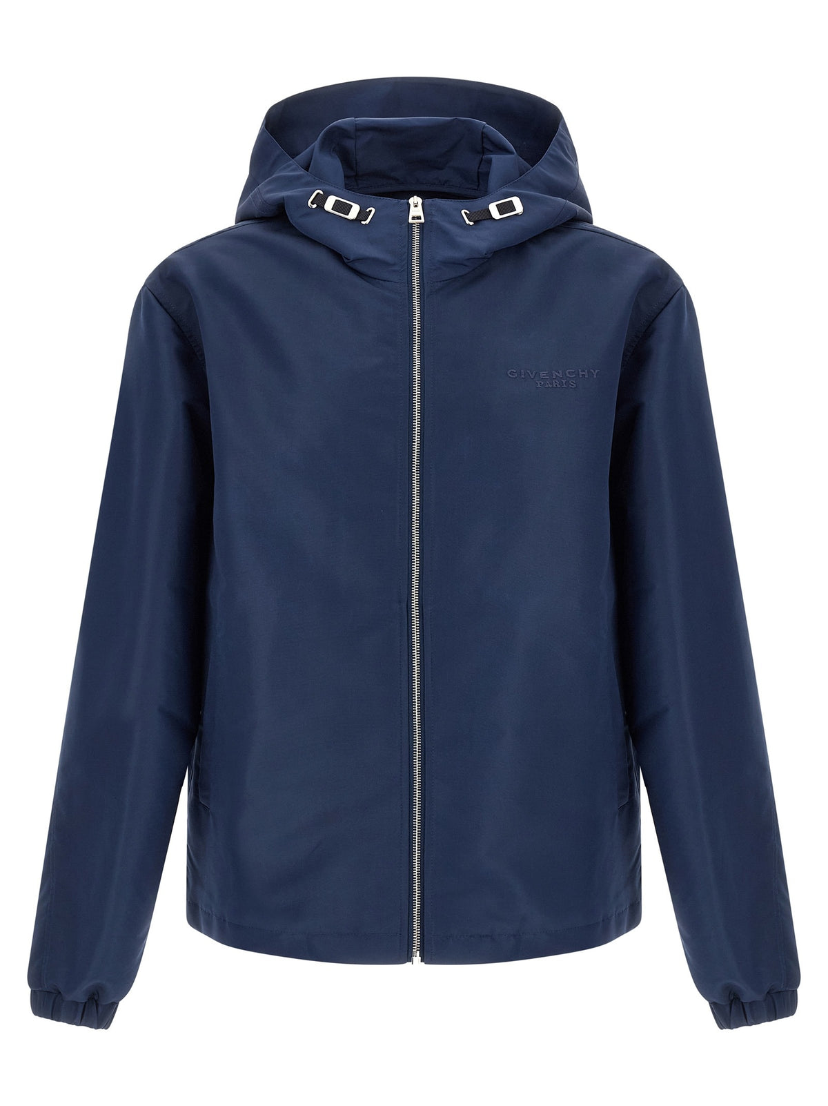 Blue Polyester Shell Jacket