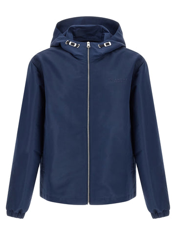 Blue Polyester Shell Jacket