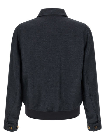 Blue Sisal Biker Jacket