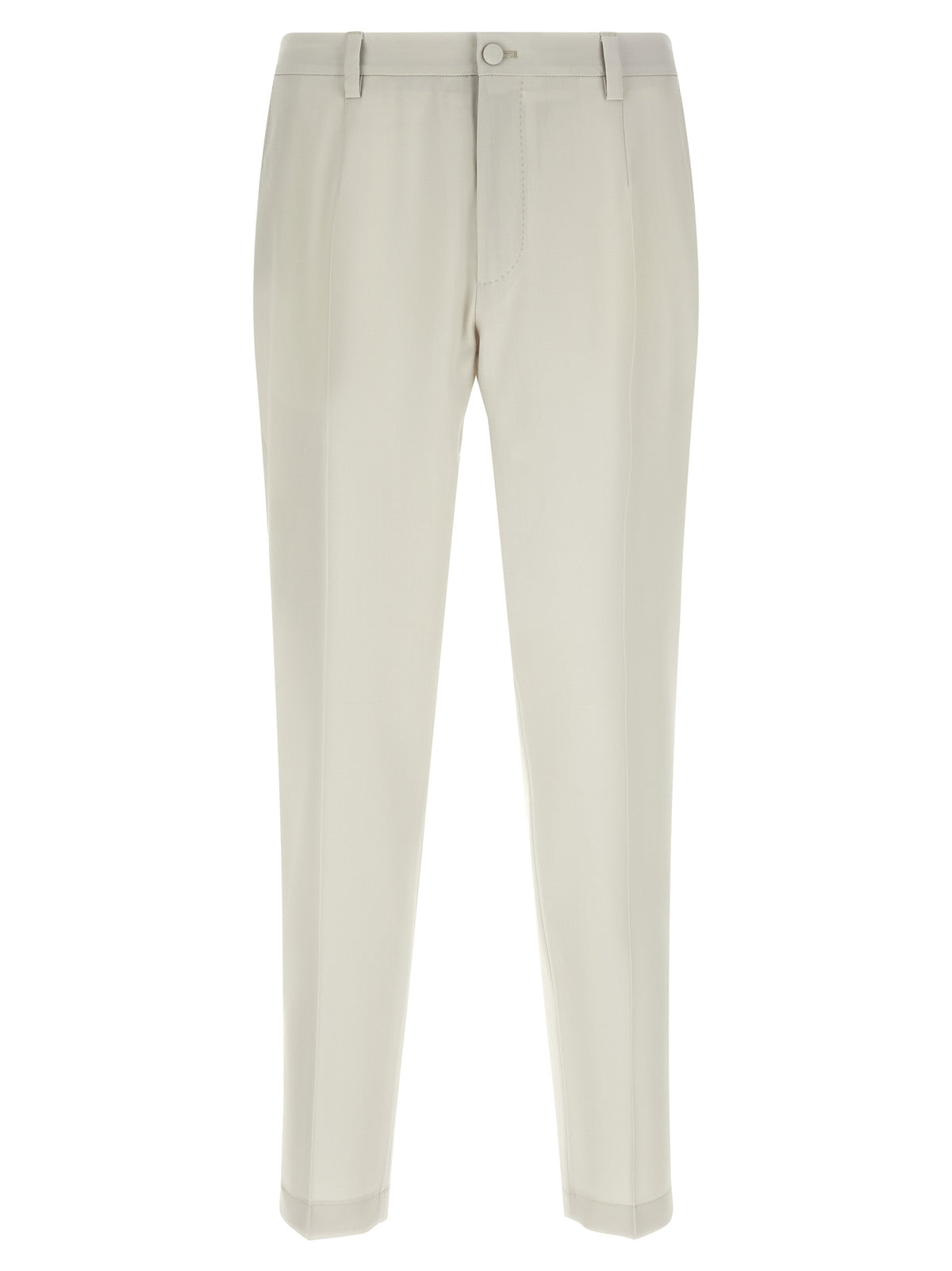 Beige Virgin Wool Dress Pants