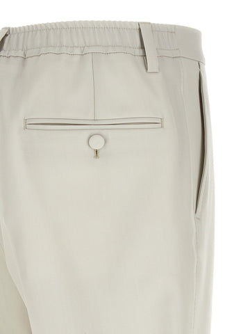 Beige Virgin Wool Dress Pants