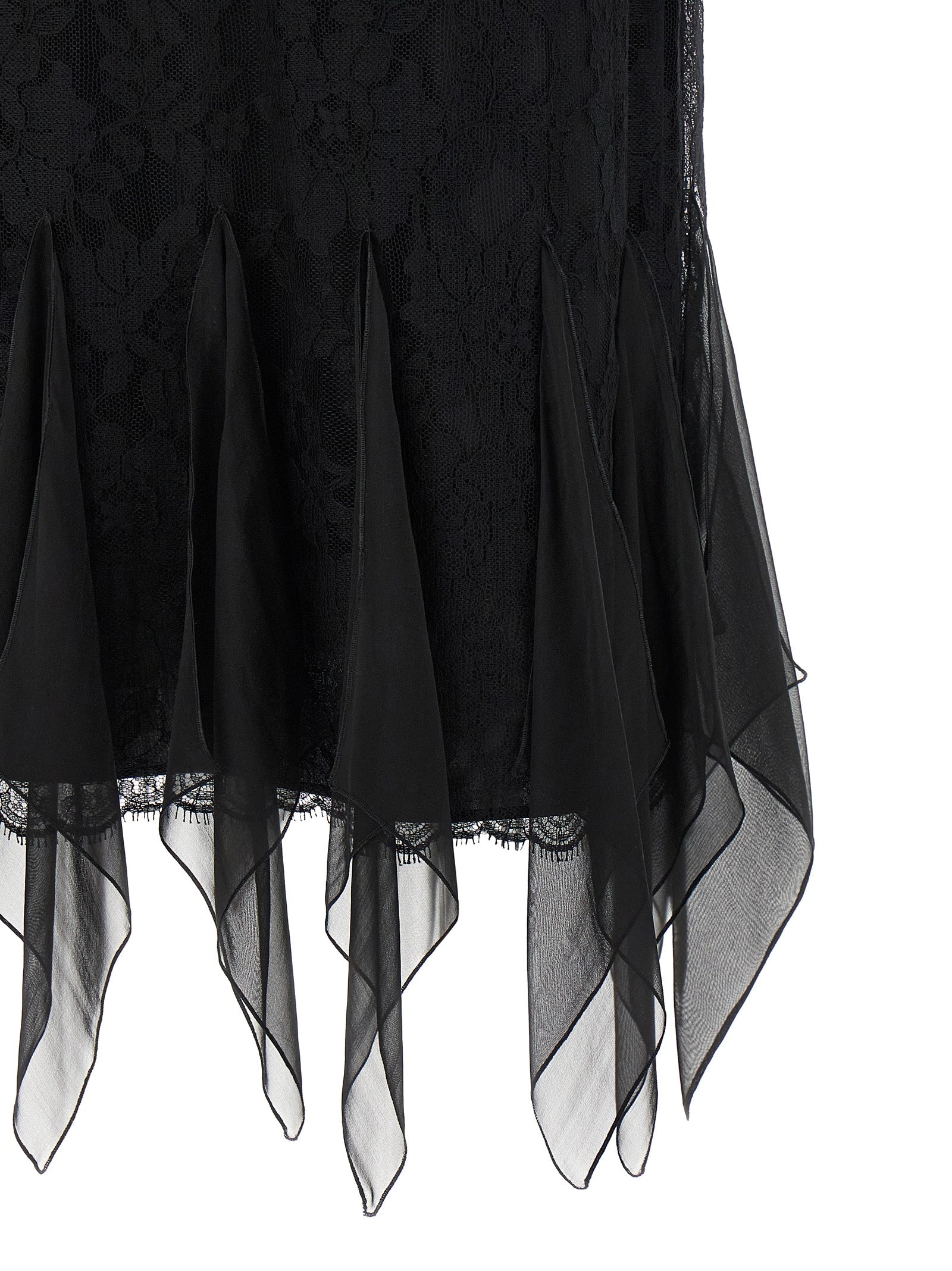 Black Cotton Midi Skirt