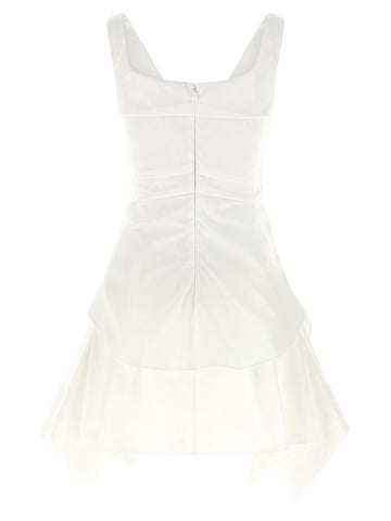 White Cotton Short Dress