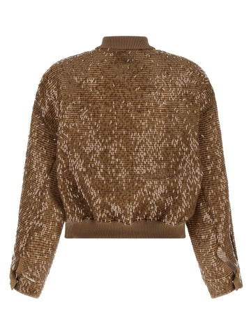 Brown Silk Cardigan