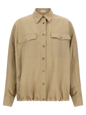 Beige Viscose Blouse