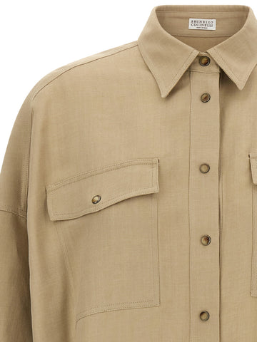 Beige Viscose Blouse