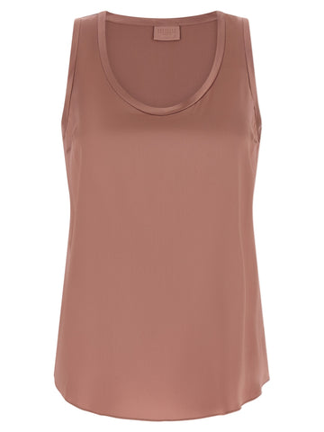 Multicolor Silk Sleeveles T-Shirt
