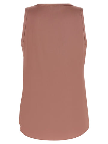Multicolor Silk Sleeveles T-Shirt