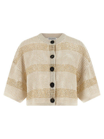Beige Cotton Cardigan