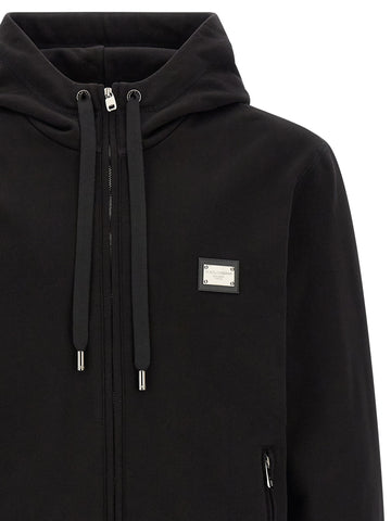 Black Cotton Sweatshirt