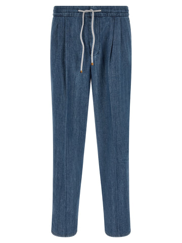 Blue Cotton Relaxed Fit Jeans