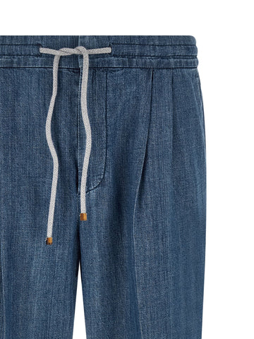Blue Cotton Relaxed Fit Jeans