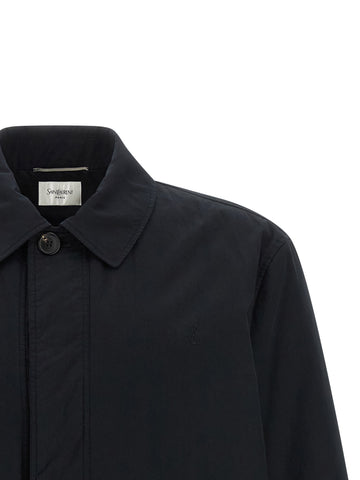 Black Cotton Shell Jacket