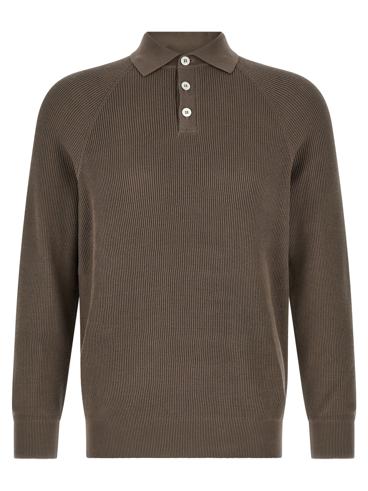 Brown Cotton Polo Shirt
