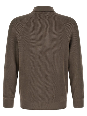 Brown Cotton Polo Shirt
