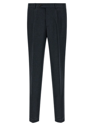 Blue Silk Two-Piece Suit
