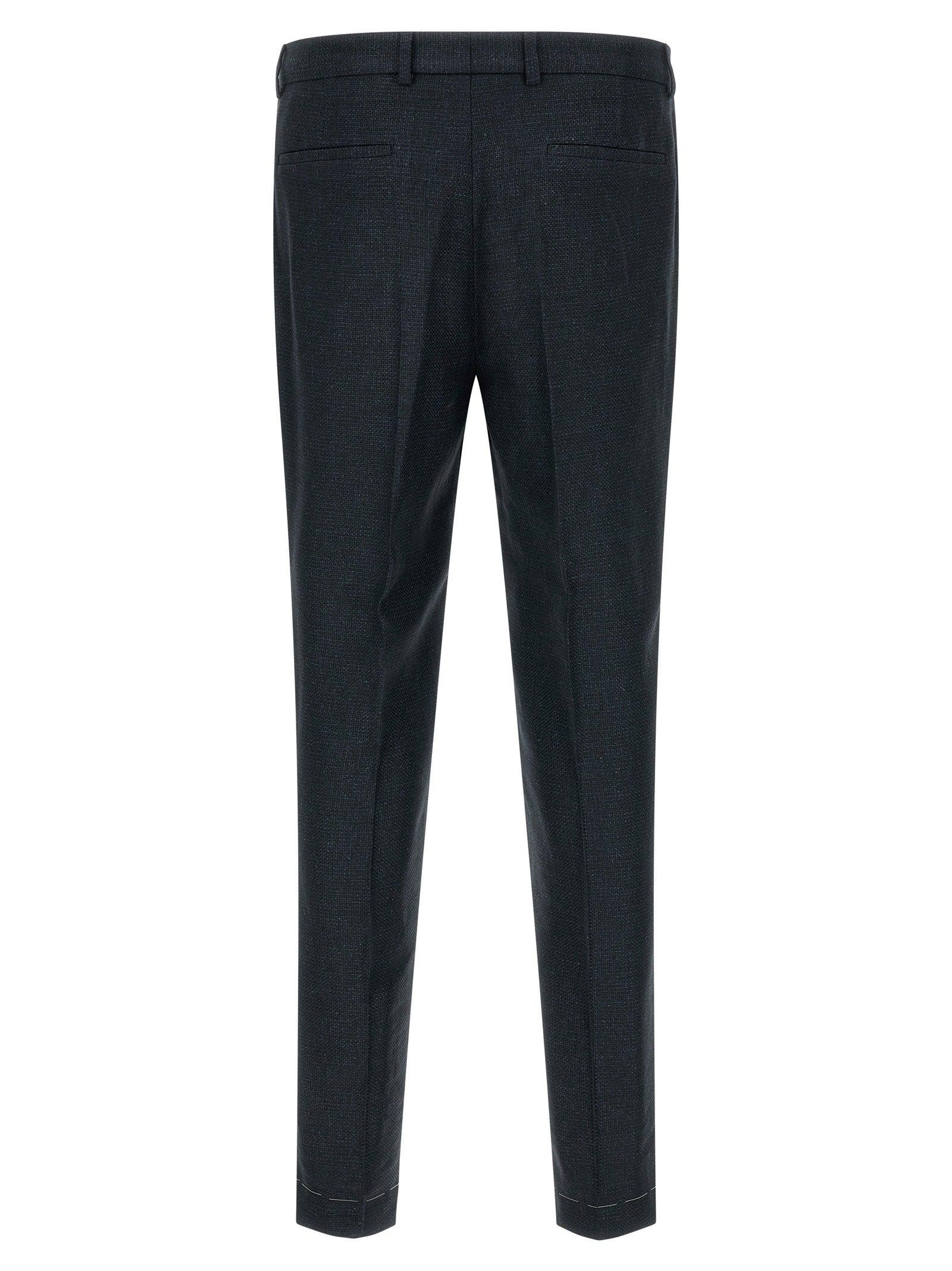 Blue Silk Two-Piece Suit